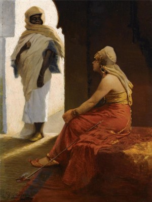 Two women talking
